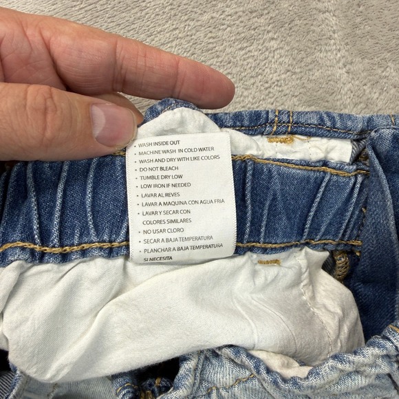 KanCan Jean Women 7/27 Darel Ultra High Rise Paperbag Mom Distressed Light Denim - Picture 9 of 16